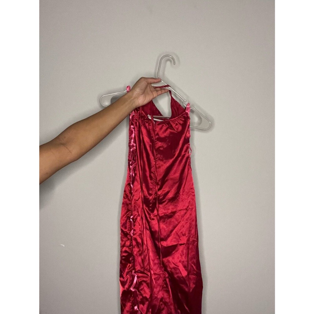 CBR Sexy Red & Pink Dress Backless & Lace On Side, Fun, Stretchy, New With Tags
